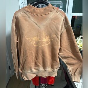 Pink Tan Boys Lie S/M Distressed Sweatshirt